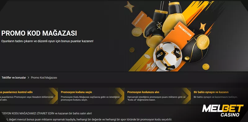 Melbet promosyon kodu mağazası